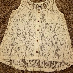 Floral Print Sequined Mesh Tank Top